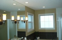 Mirror lights in master suite