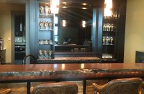Bar with upper and lower accent lighting