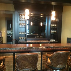 Bar with upper and lower accent lighting